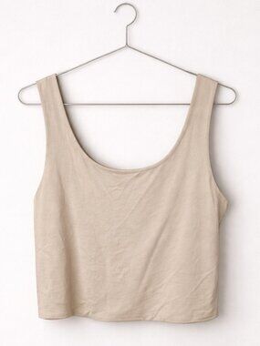 Forever 21 Neutral Beige Scoop Neck Tank